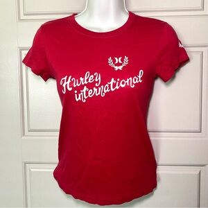 Hurley Women's Red Baby Tee